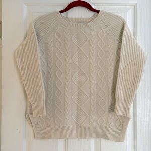 Madewell 1937 fisherman style 100% merino wool sweater